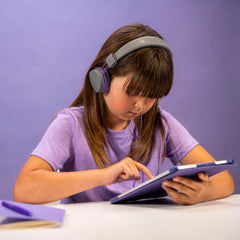 JBuddies Studio On-Ear Kids Wired Headphones Graphite/Violet