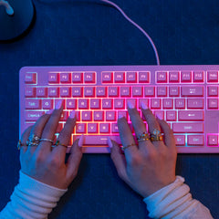 Nightfall Full-Size Wired Gaming Keyboard Pink