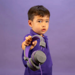 JBuddies Studio On-Ear Kids Wired Headphones Graphite/Violet